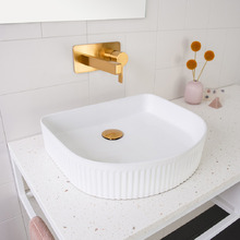 Arch Fluted Above Counter Ceramic Basin